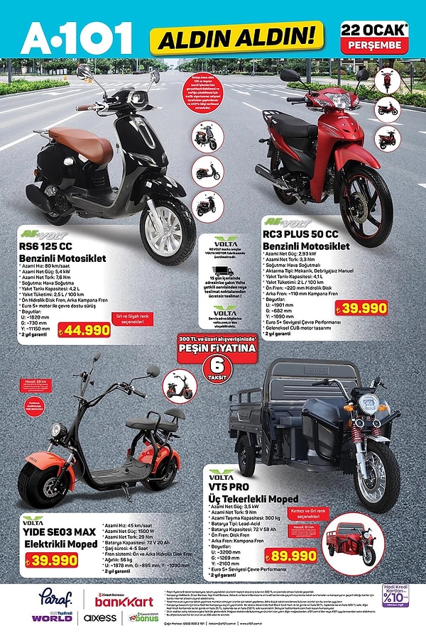 ReVolt RS6 125 CC Benzinli Motosiklet 44.990 TL