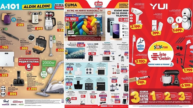 İndirim Günleri Başlıyor! 17 - 23 Ocak Haftasında A101 ve BİM Aktüel Ürünler Listesinde Ne Var?