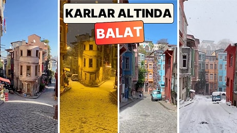 Masal Diyarı Gibi: Balat'ın Karlar Altındaki Görüntüleri Paylaşıldı