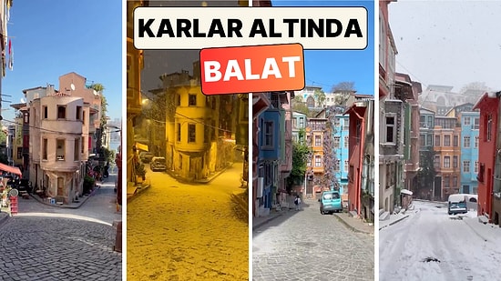 Masal Diyarı Gibi: Balat'ın Karlar Altındaki Görüntüleri Paylaşıldı