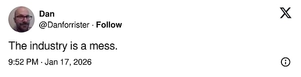 "Sektör tam bir karmaşa içinde."