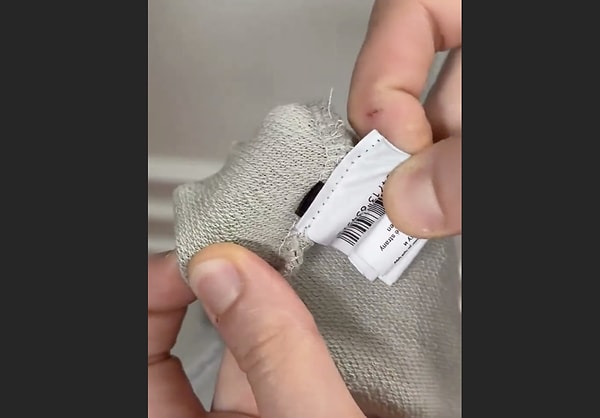 Kıyafetle birlikte dikilen etiketlere dikkat!