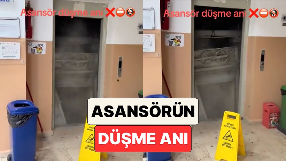 Pek Çok Kişinin Fobisi Olan Asansörün Düşme Anı Görüntülendi