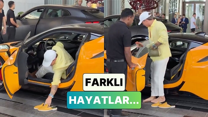 Dubai'de Lüks Aracına Binerken Terliklerini Çıkaran Gencin O Anları Sosyal Medyada Viral Oldu