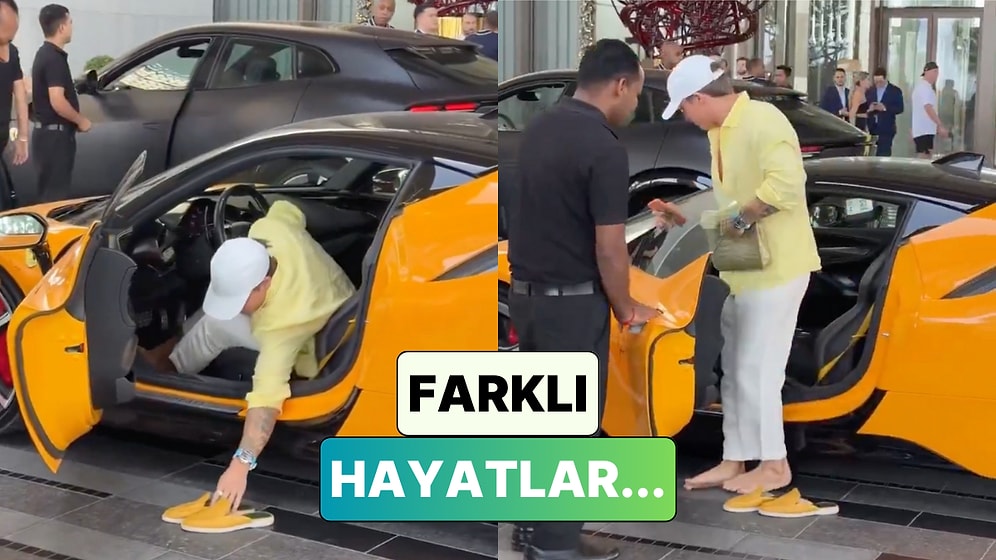 Dubai'de Lüks Aracına Binerken Terliklerini Çıkaran Gencin O Anları Sosyal Medyada Viral Oldu