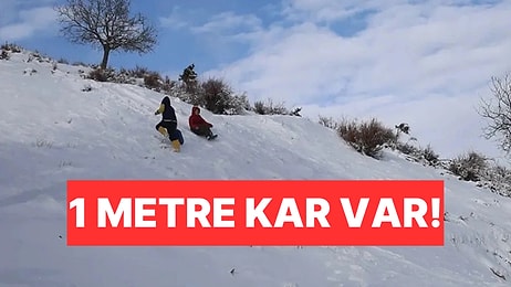 Yazın 50 Dereceyi Bulan İlçe Beyaza Büründü: 1 Metre Kar Var!