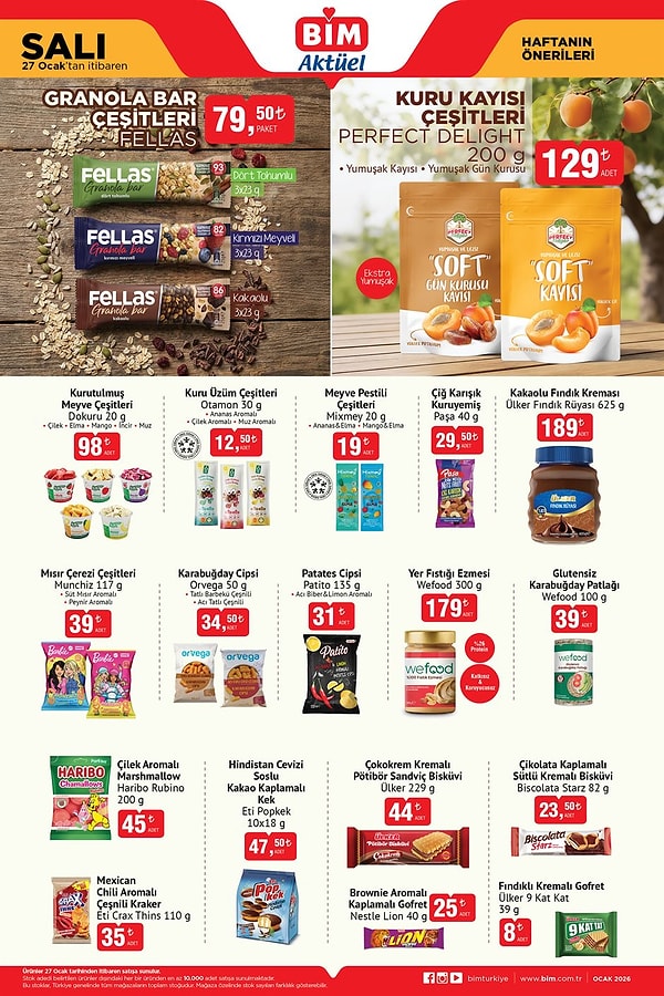 Fellas Granola Bar Çeşitleri 79,50 TL