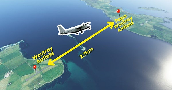 Westray-Papa Westray hattı, dünyanın en kısa tarifeli uçuşu olarak kayıtlarda
