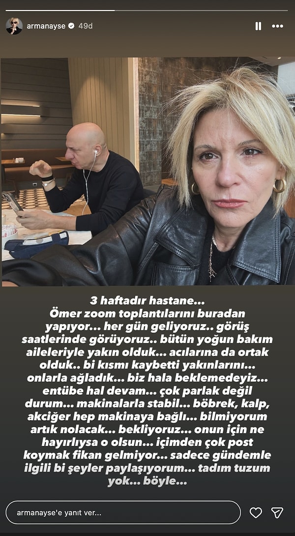 Haldun Dormen'in son durumunu gelini Ayşe Arman açıkladı.