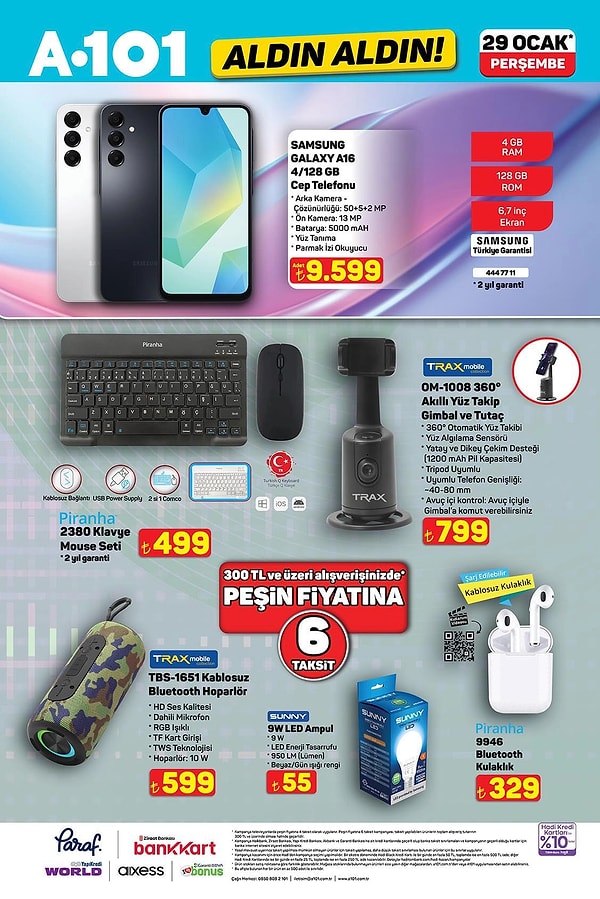 Samsung Galaxy A16 Cep Telefonu 9.599 TL