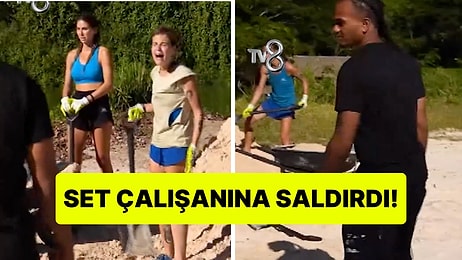 Survivor'da Ceza Alan Lina Sinirden Set Çalışanına Kürekle Saldırdı