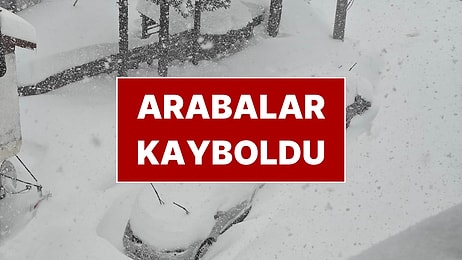 10 Gündür Durmadan Kar Yağıyor! Arabalar Kar Altında Kayboldu