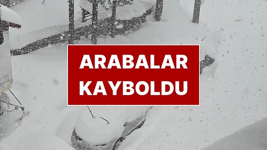 10 Gündür Durmadan Kar Yağıyor! Arabalar Kar Altında Kayboldu