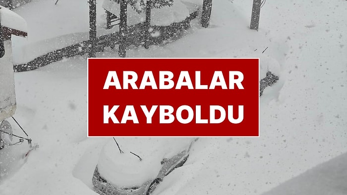 10 Gündür Durmadan Kar Yağıyor! Arabalar Kar Altında Kayboldu