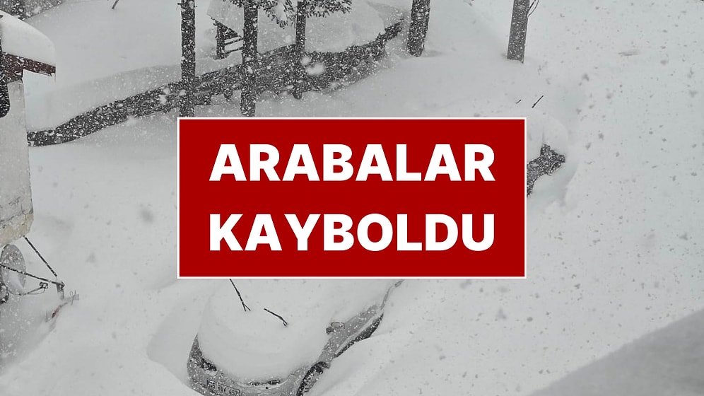 10 Gündür Durmadan Kar Yağıyor! Arabalar Kar Altında Kayboldu