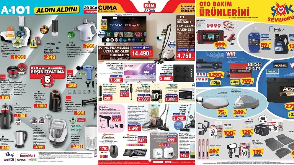 İndirim Günleri Başlıyor! 24 - 30 Ocak Haftasında A101 ve BİM Aktüel Ürünler Listesinde Ne Var?