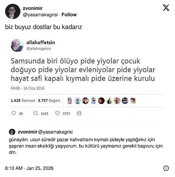 Pide kırmızı çizgimiz.