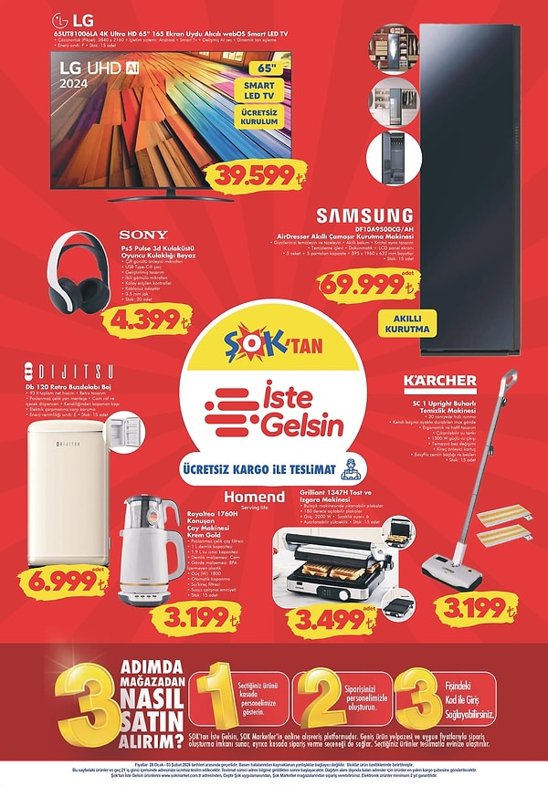 Samsung Akıllı Çamaşır Kurutma Makinesi 69.999 TL