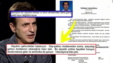 Teoman'ın Yıllar Önce Ajanslara Gönderdiği Pek Bi' İlginç CV'si Yeniden Gündem Oldu