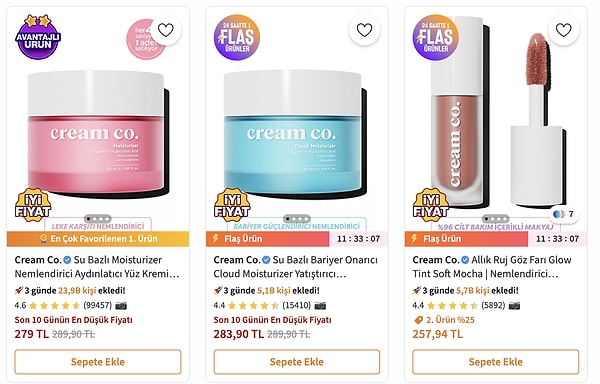 Cream Co. indirimleriyle kişisel bakım rutinine profesyonel bir dokunuş yapmanın tam zamanı!