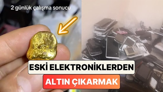 Bir Sosyal Medya Kullanıcısı Eski Elektronik Cihazları Ayrıştırarak 2 Günde Elde Ettiği Altını Paylaştı