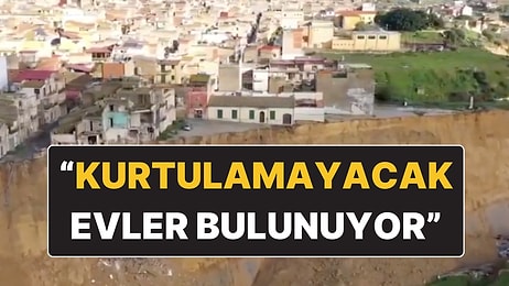 İtalya’nın Sicilya Adası’nda Toprak Kayması: Tehlikenin Boyutu Havadan Görüntülendi