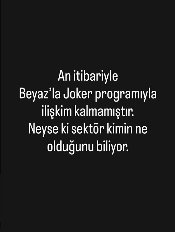 Beyaz'la Joker programının yönetmeni Ahmet Zafer Demirci, programın kadrosundan çıkarıldı.