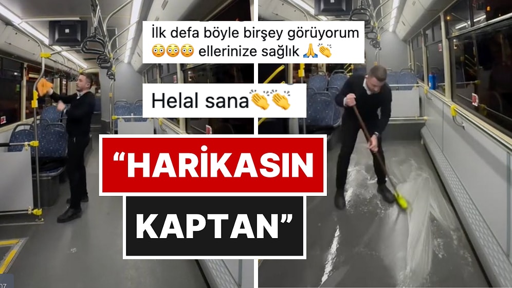 Alibeyköy-Şişli Hattında Çalışan Bir Şoförün Temizlik Rutini Takdir Topladı