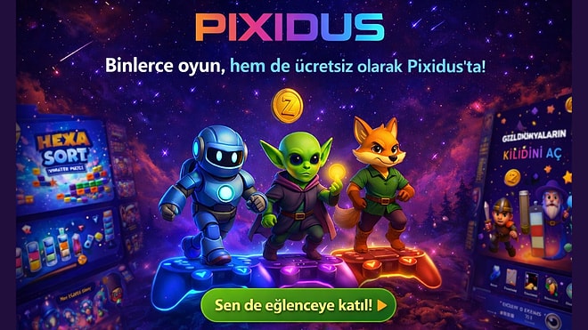 Binlerce oyun, hem de ücretsiz olarak Pixidus'ta! Sen de eğlenceye katıl!