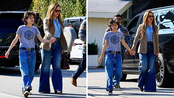 Son görüntülerde Jennifer Lopez her zamanki gibi bakımlı ve iddialı tarzıyla dikkat çekerken, Emme’nin hali tam tersiydi.