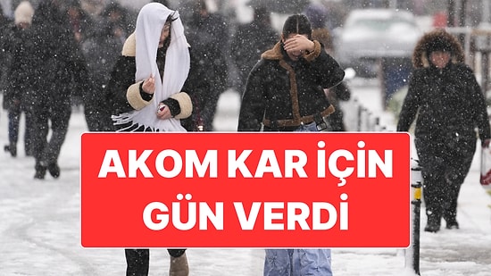 AKOM İstanbul’da Kar Yağışının Başlayacağı Günü Açıkladı