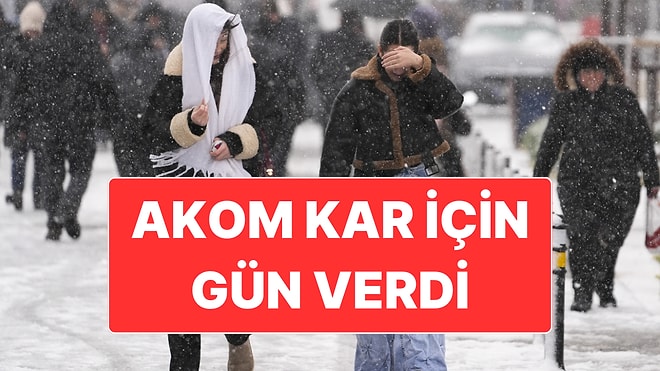 AKOM İstanbul’da Kar Yağışının Başlayacağı Günü Açıkladı