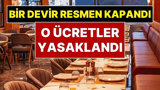Restoranlarda Müşteriden Kuver, Servis Ücreti Gibi Paraların Alınması Yasaklandı