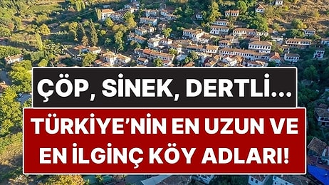 Türkiye'nin En Uzun ve En İlginç Köy İsimleri Belli Oldu! Dertli, Çöpler, Panik...