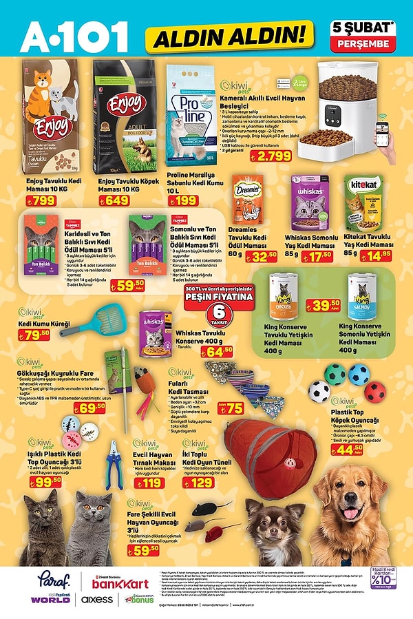 Kameralı Akıllı Evcil Hayvan Besleyici 2.799 TL