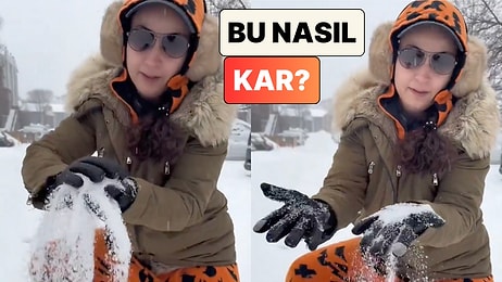 ABD'de Yaşayan Bir Türk İlginç Bir Biçimde Yağan Karı Gösterdi