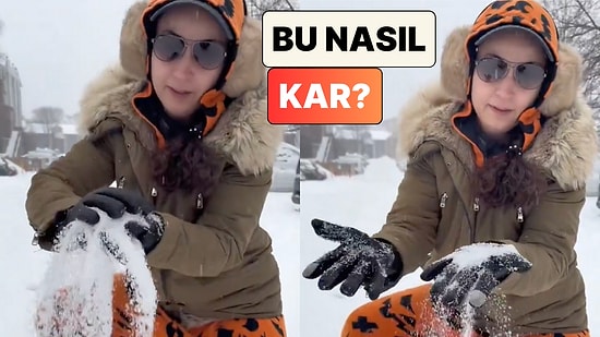 ABD'de Yaşayan Bir Türk İlginç Bir Biçimde Yağan Karı Gösterdi
