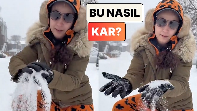 ABD'de Yaşayan Bir Türk İlginç Bir Biçimde Yağan Karı Gösterdi