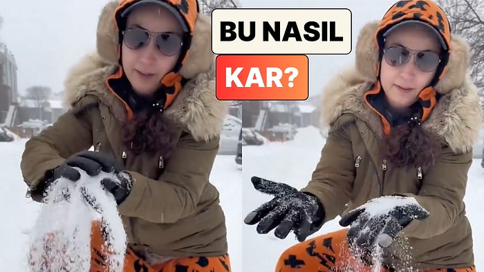 ABD'de Yaşayan Bir Türk İlginç Bir Biçimde Yağan Karı Gösterdi