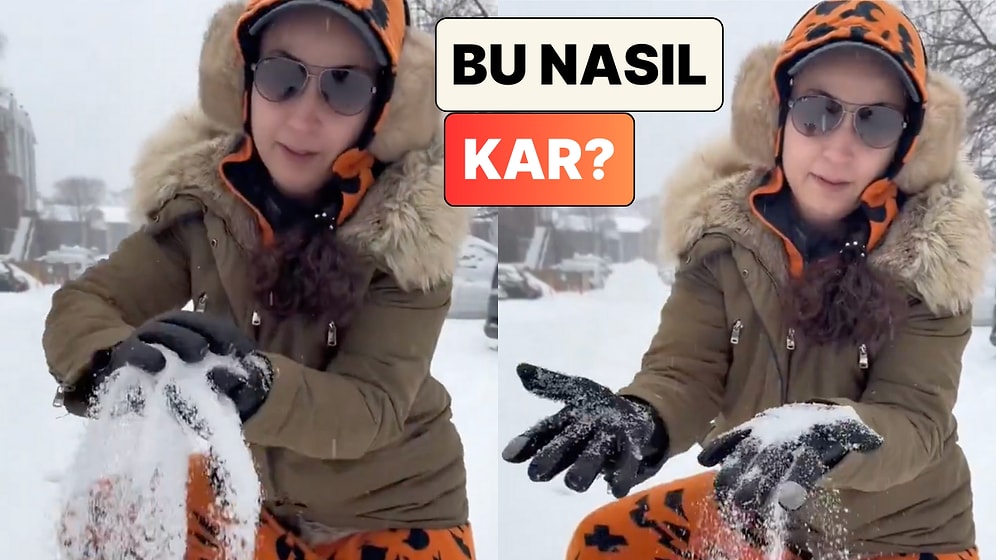 ABD'de Yaşayan Bir Türk İlginç Bir Biçimde Yağan Karı Gösterdi