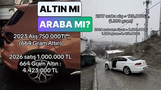 Altın Fiyatlarındaki Akılalmaz Artışın Ardından Altın Bozdurup Araba Alanlar Kar Zarar Karşılaştırması Yaptı