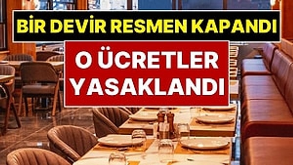 Restoranlarda Müşteriden Kuver, Servis Ücreti Gibi Paraların Alınması Yasaklandı