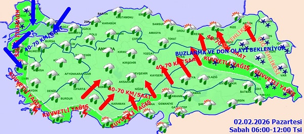2 Şubat Pazar hava durumu: Bugün hava nasıl olacak?