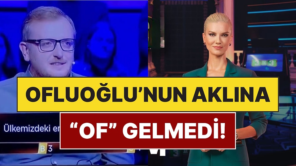 Ofluoğlu Soyadlı Yarışmacının "Ülkemizdeki En Kısa İlçe Adı Kaç Harflidir?" Sorusunda Düşünmesi Gündem Oldu
