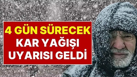 3 Şubat Salı Hava Durumu: Meteoroloji’den 4 Gün Sürecek Kar Yağışı Uyarısı Geldi!