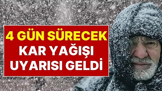 3 Şubat Salı Hava Durumu: Meteoroloji’den 4 Gün Sürecek Kar Yağışı Uyarısı Geldi!
