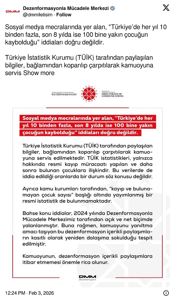 DMM'nin konuya ilişkin yaptığı paylaşım;