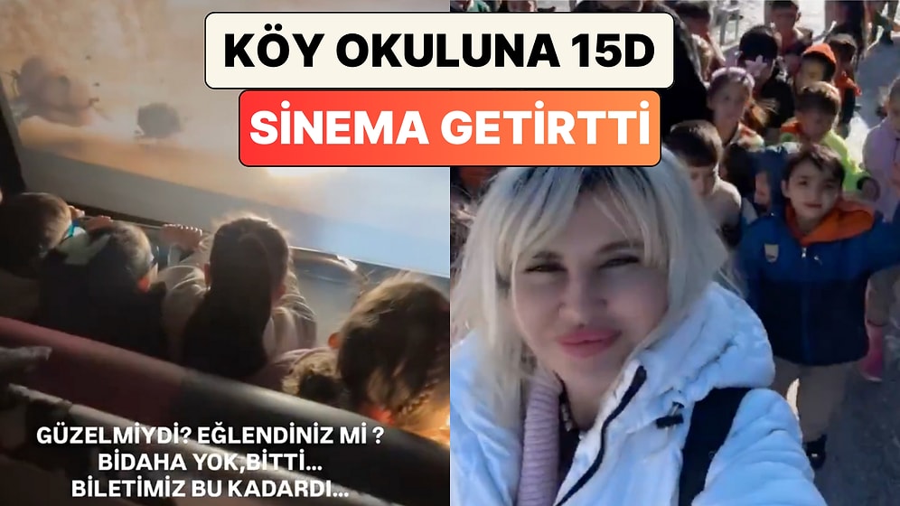 Bir Öğretmen İmkanları Kısıtlı Köy Okuluna 15D Sinema Getirerek Öğrencilerine Unutulmaz Bir Deneyim Yaşattı