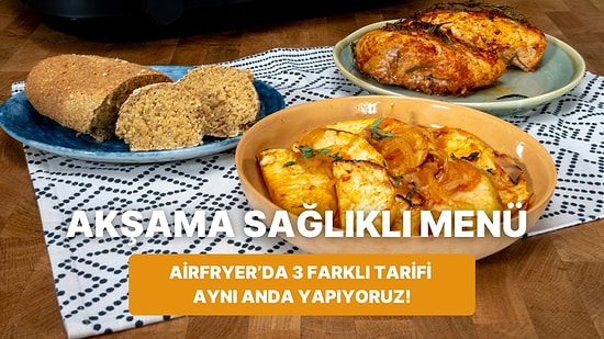 Airfryer'da Portakallı Kereviz, Biberiyeli Tavuk Göğsü ve Yulaf Ekmeği Nasıl Yapılır?
