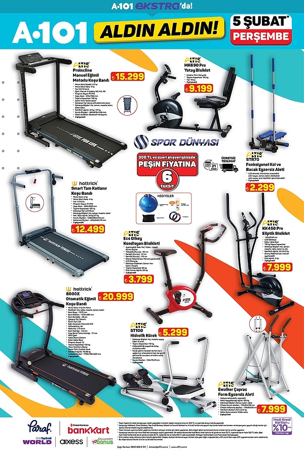 Manuel Eğimli Motorlu Koşu Bandı 15.299 TL